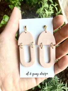 SALE Blush Pink U Tiered Dangles