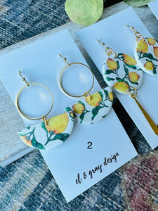 Lemon Squeeze Dangle Earrings (Multiple Design Options)