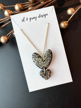Load image into Gallery viewer, Double Hearts Necklace - Gold Chain 16”
