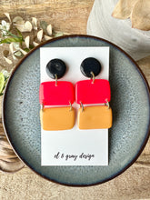 Load image into Gallery viewer, Color Pop V Dangle Earrings
