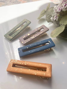 Summer Shine Rectangle Hair Clip - Multiple Colors Available