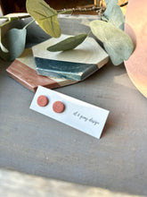 Load image into Gallery viewer, Rosy Textured Stud Earrings
