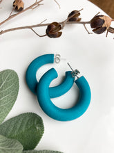 Load image into Gallery viewer, Small Hoops - Capri Blue
