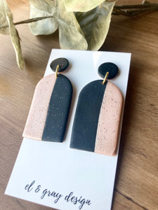 Two-Toned Bell Dangle Earrings