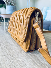 Load image into Gallery viewer, CLEARANCE Giselle Quilted Crossbody Bag In Mustard
