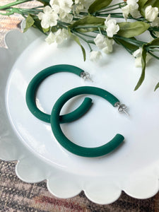 2” Hoop Earrings in Seaglass