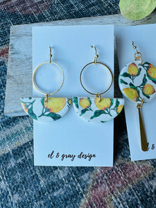Lemon Squeeze Dangle Earrings (Multiple Design Options)
