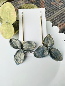 Flower Pinwheel Dangle Earrings
