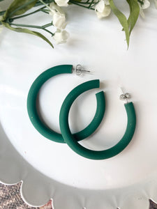 2” Hoop Earrings in Seaglass