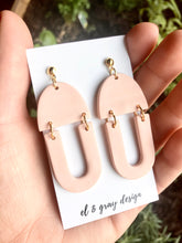 Load image into Gallery viewer, SALE Blush Pink U Tiered Dangles
