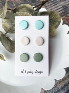 Pearly Pastels Stud (3-Pack)
